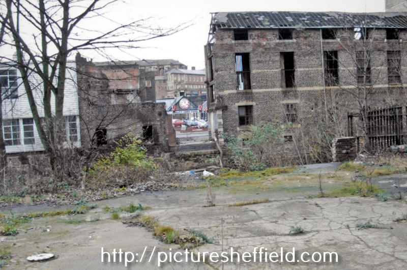 Derelict property at the rear of the Don Saw Mill, Savile Street from Sussex Street