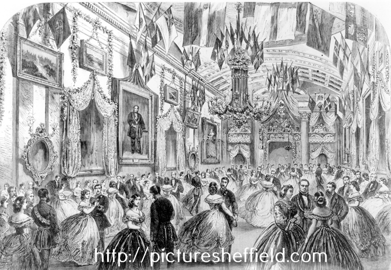 The first Civic Banquet given by a Mayor, Cutlers' Hall. This celebrated the completion of Mr. John Brown's two years Mayoralty