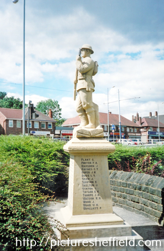 Gleadless War Memorial, near corner of Ridgeway Road and Hollinsend Road