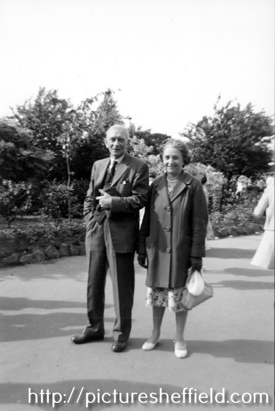Mr. Vernon Cross, headteacher and Miss Mildred Pilgrim, deputy headmistress of Prince Edward Junior School on a school outing to Chester Zoo