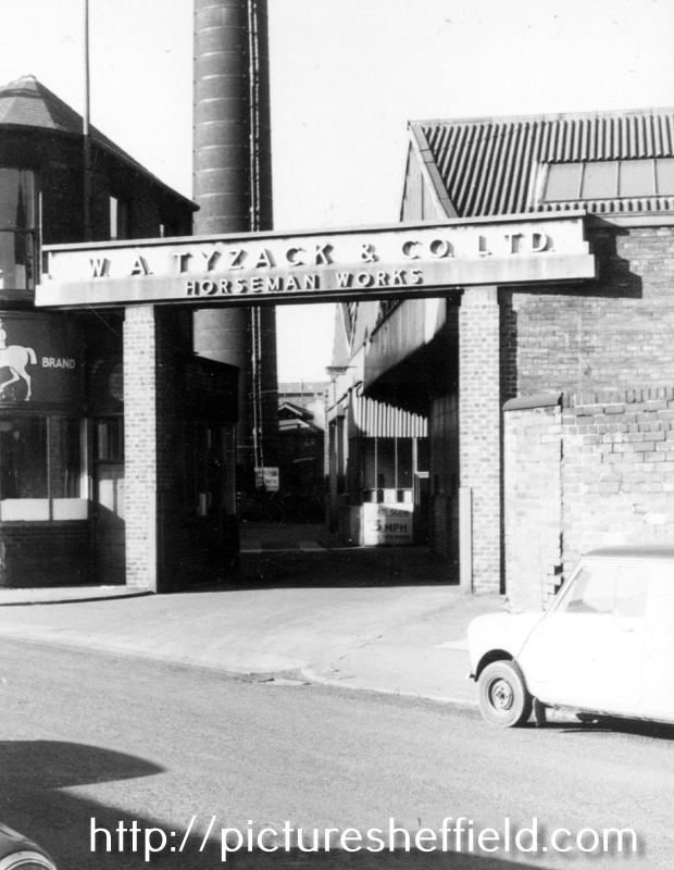 Entrance to W.A.Tyzack and Co. Ltd., Horseman Works, Green Lane (view taken from Alma Street) 