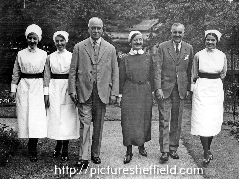 J.G. Graves at the opening of Tapton Court Nurses' Home, Fulwood Road, a gift from J.G. Graves