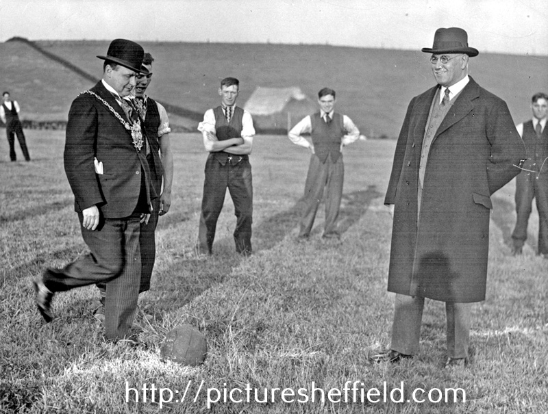 J.G. Graves and Fred Marshall, Lord Mayor at the Opening? of Richmond Sports Park
