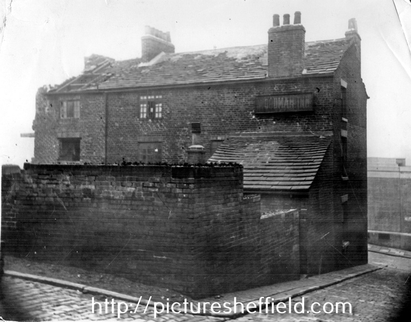 Rear of Woodman Inn, front faced 137, Edward Street, Solly Lane was to the left