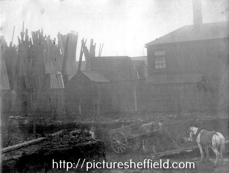 Batty Langley's, timber merchant, Sheaf Saw Mills, off River Lane, near Sheaf Island Works