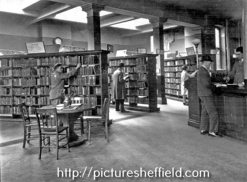 Reading Table, Exit Counter and Bookstack, Attercliffe Branch Library, Leeds Road
