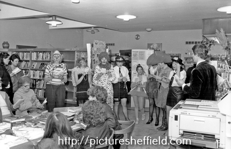 Carol singing at Woodseats Library, Chesterfield Road