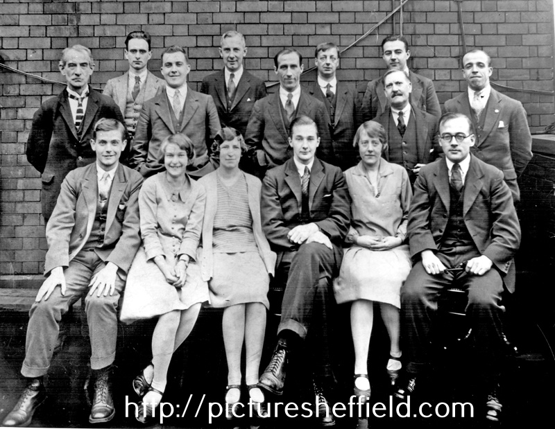 Group photograph of staff, Vickers Research Laboratory, River Don Works