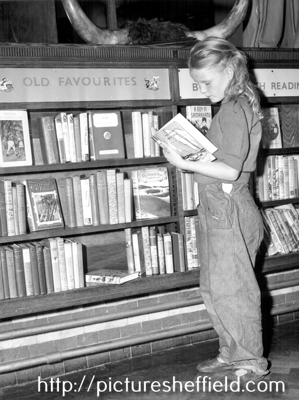 Young reader, children's library, Firth Park Branch Library, Firth Park Road