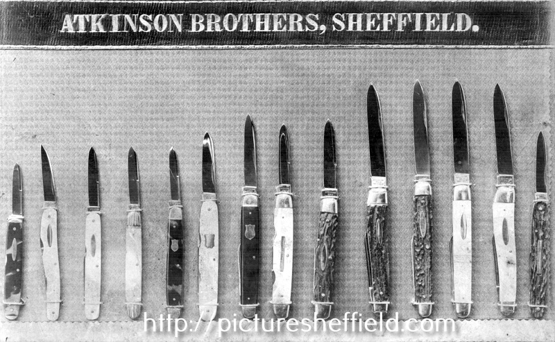 Pen and pocket knives trade patterns of Atkinson Brothers Ltd., Milton Works, No. 80 Milton Street