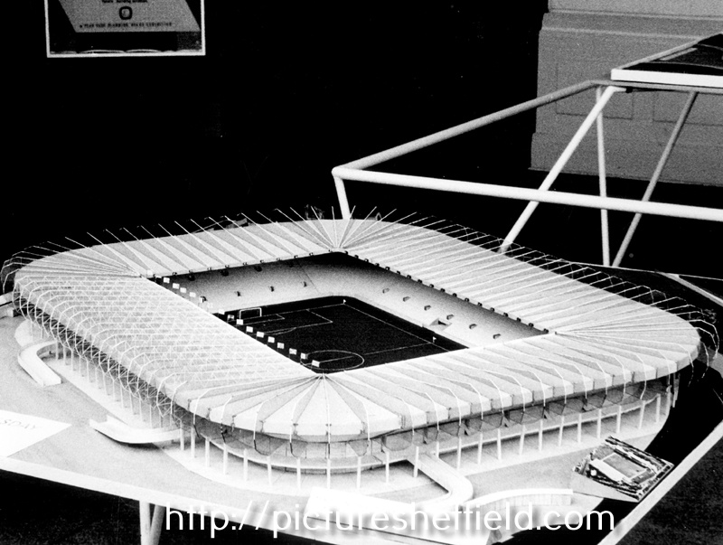 Town Planning Exhibition, 1963 - model of Sheffield Wednesday football ground