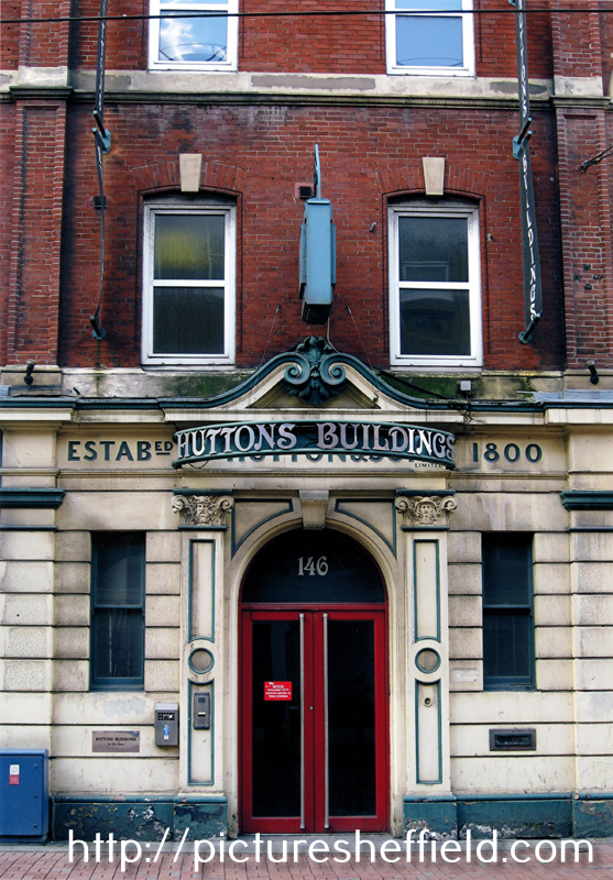 Hutton's Buildings, No.146 West Street former premises of William Hutton and Sons, electro plate manufacturer