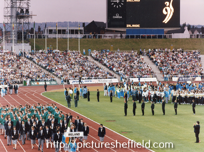 Irish Team Parade, Opening Ceremony, World Student Games, Don Valley Stadium