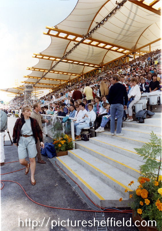Spectators in the Grandstand, The McVities Challenge, Don Valley Stadium 