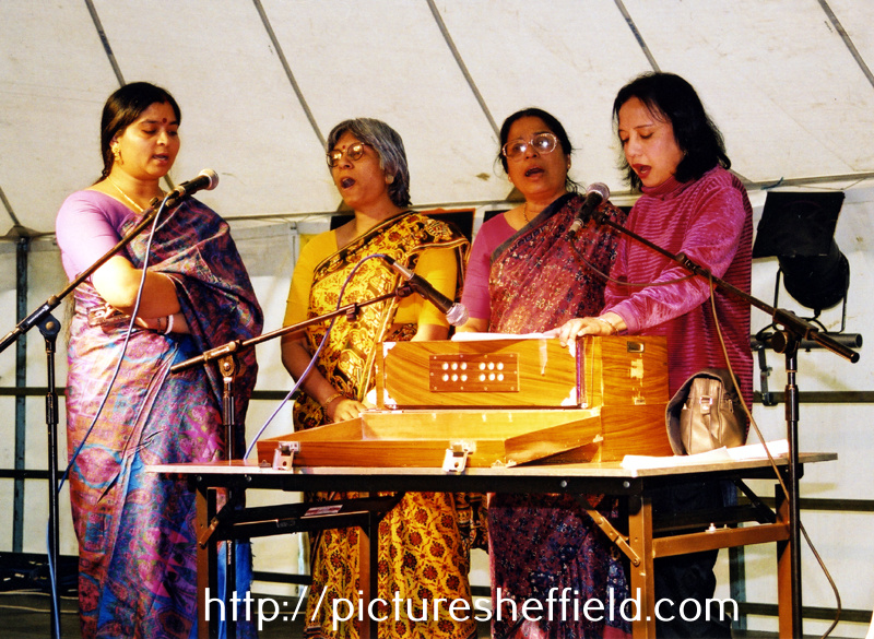 Asian music at the Millennium Multicultural Festival held on Devonshire Green