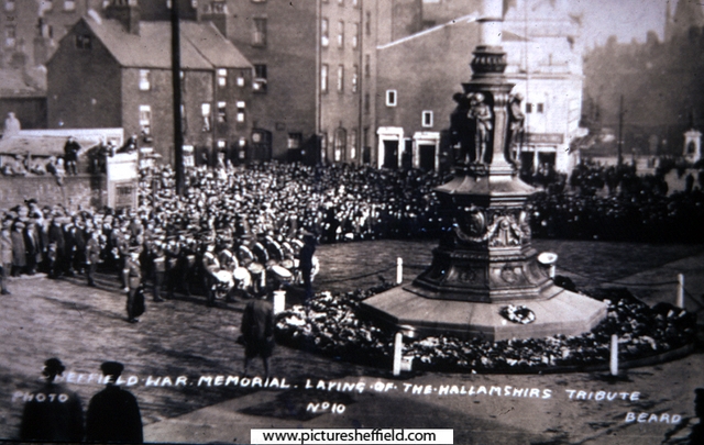 Laying of the Hallamshire Tribute, Barker's Pool War Memorial