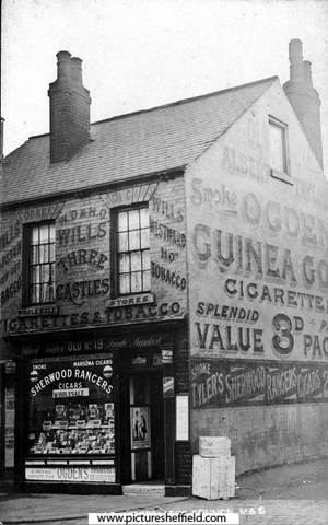 Albert Taylor, tobacconist, Old No. 19 Attercliffe Common, Attercliffe