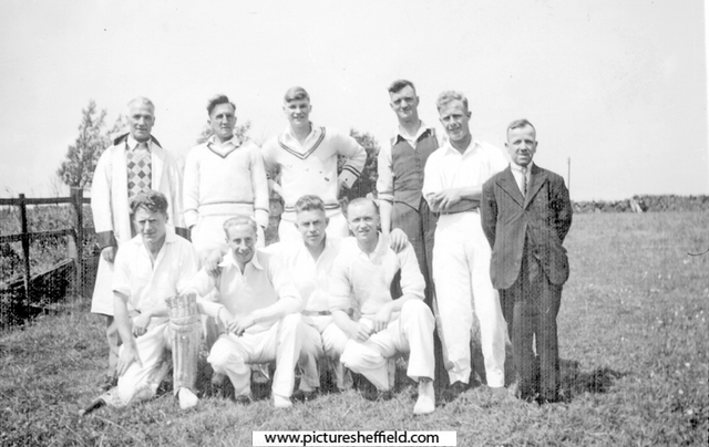 Sheffield Clarion Clubhouse Cricket Team on the Clarion Sportsfield