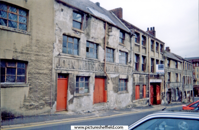 Former premises of John Watts (Sheffield and London) Ltd., cutlery manufacturers, Lambert Works, Lambert Street looking towards West Bar