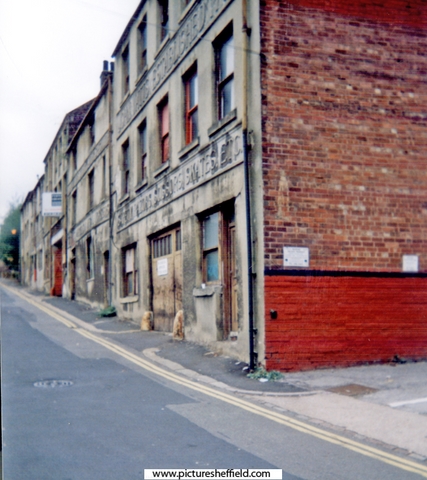 Former premises of John Watts (Sheffield and London) Ltd., cutlery manufacturers, Lambert Works, Lambert Street looking from West Bar
