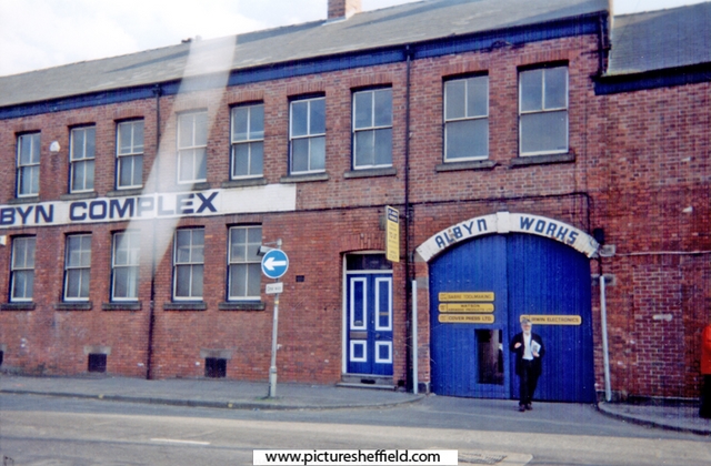 The entrance of the former Joseph Pickering and Sons Ltd., Albyn Works, Burton Road, Neepsend now known as the Albyn Complex