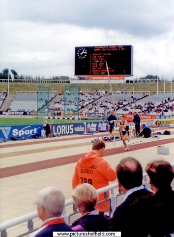 Neil Winter on the runway in the Mens Pole Vault, McDonalds Games Athletics Meeting, DonValley Stadium