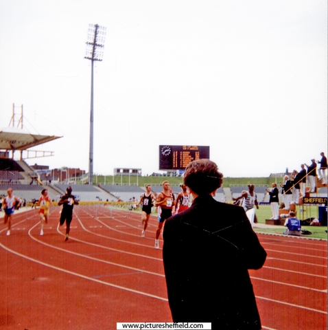 Jon Ridgeon winning the 400m Hurdles for his club Belgrave Harriers at the G.R.E. Cup Final, Don Valley Stadium