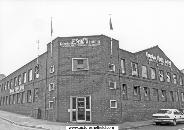 Richardson (Sheffield) Ltd, corner of Upper Allen Street (left) and Morpeth Street (right)