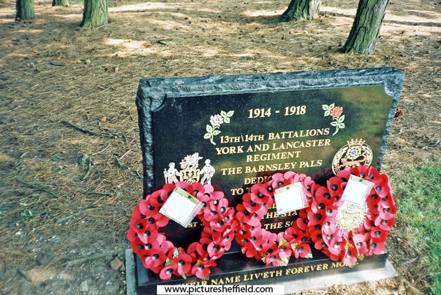 Memorial to the 'Barnsley Pals', Sheffield Memorial Park, Serre, France