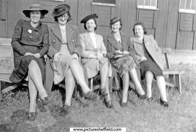 Some of the wives of the English Steel Corporation cricket team