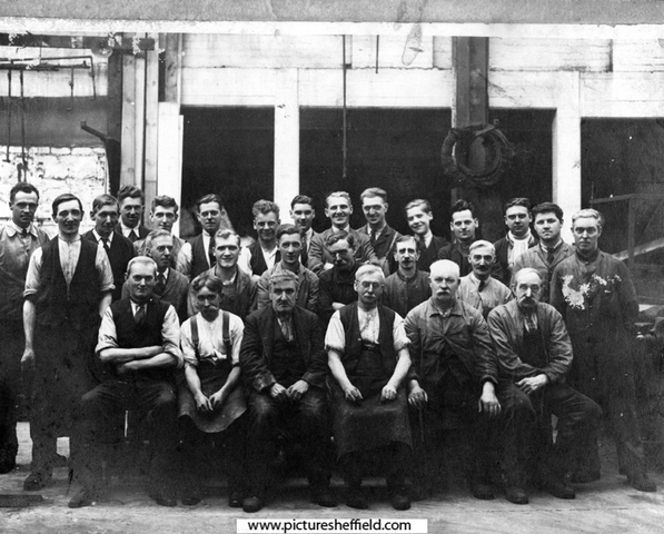 Workers at John M Moorwoods Ltd, Iron founders, Eagle Foundry, Stevenson Road, Attercliffe 