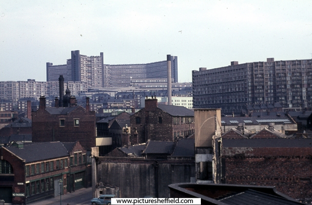 View towards Park Hill flats and Hyde Park flats