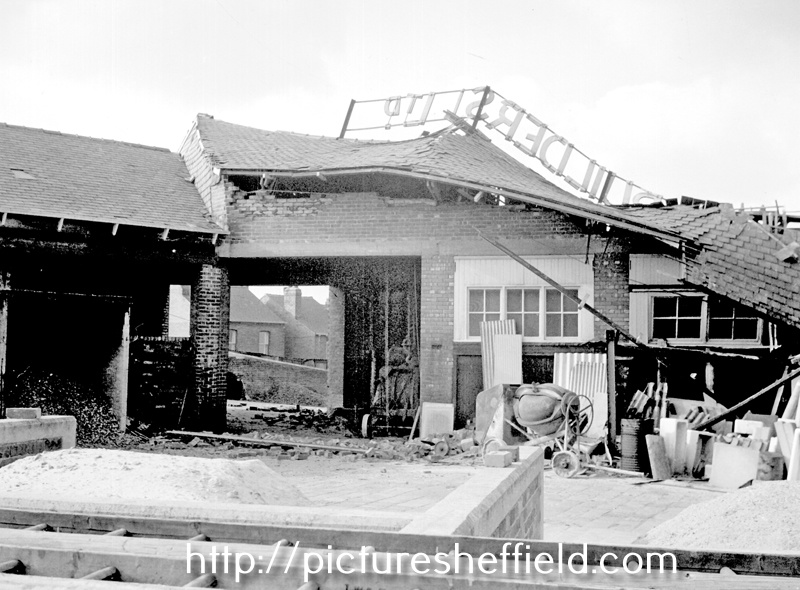 Gale damage at Thomas Wilkinson and Sons (Builders) Ltd., Olive Grove Works, Midhill Road, Heeley