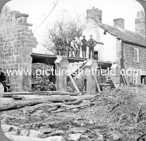 Sheffield Flood, Remains of Stables at Old Wheel, Loxley