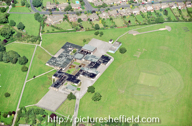 Aerial view of King Ecgbert Secondary School, Mercia Site, Totley Brook Road