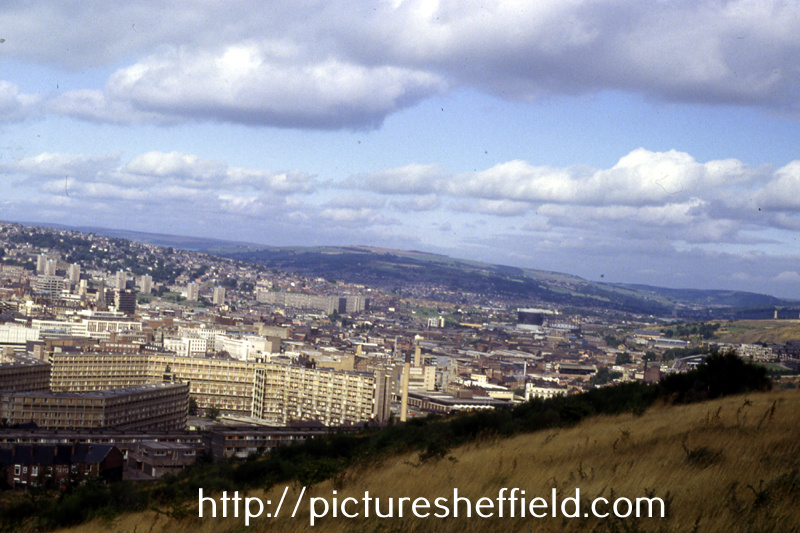 View N.W. from Skye Edge showing Park Hill Flats in the foreground