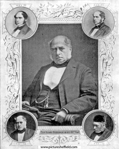 Sir Henry Bessemer (1813-1898), aged 35, 45, 56, 70 and 80