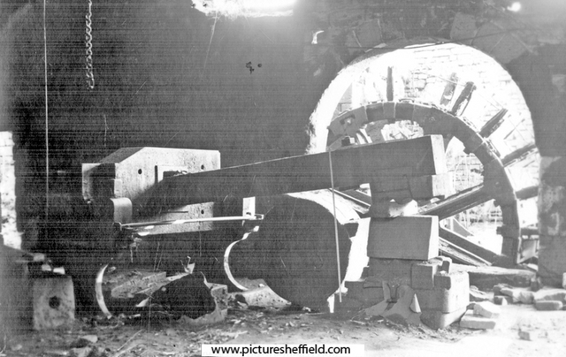 Metal Helve Hammer of 1840-42, Top Forge (or Upper Forge), Wortley Ironworks, Wortley showing pallets set for forgimg 10 ton Railway Wagon Axles
