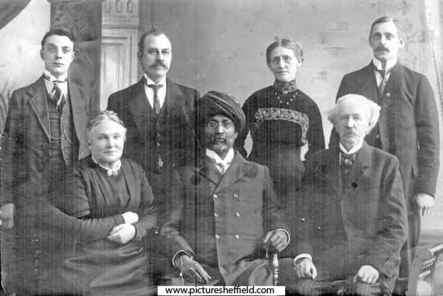 Unidentified photograph with connections to the Sheffield Photo Co. The man on the left, on the back row, is possibly one of Frank Mottershaw's sons
