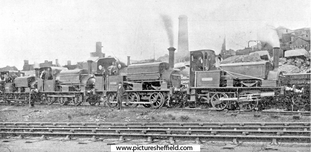 Industrial steam locomotives for internal transportation at the Thorncliffe Works, High Green
