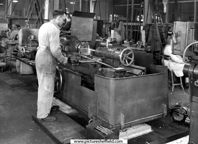 Sheffield Twist Drill and Steel Company Ltd, Summerfield Street. High-Speed Lathe using Tungsten Carbide Tools
