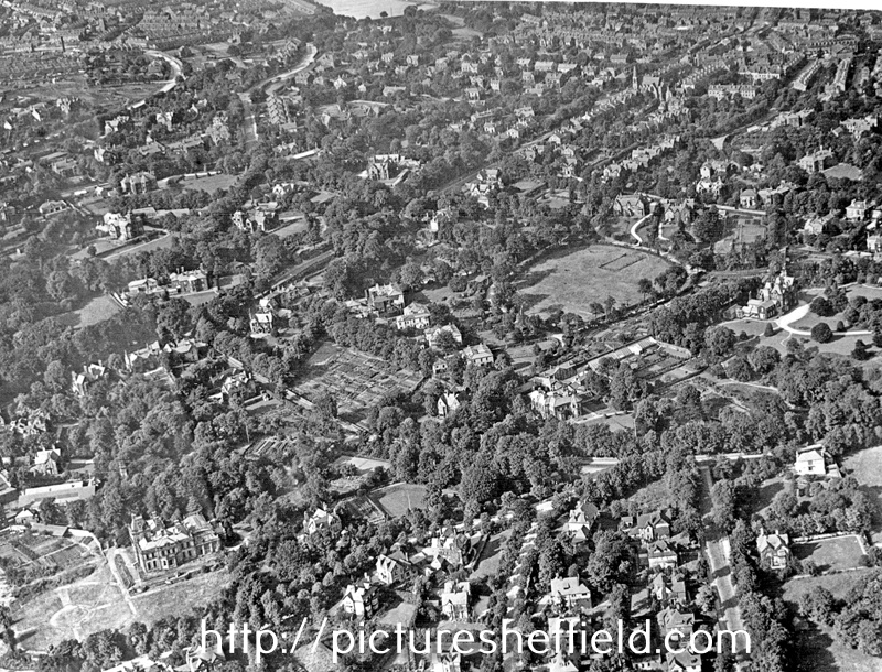 Aerial view Ranmoor / Endcliffe looking towards Broomhill
