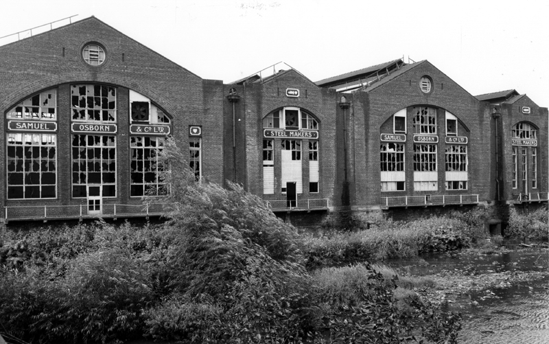 Samuel Osborn and Co. Ltd., steel manufacturers, Rutland Works, Rutland Road from Rutland Road River Bridge