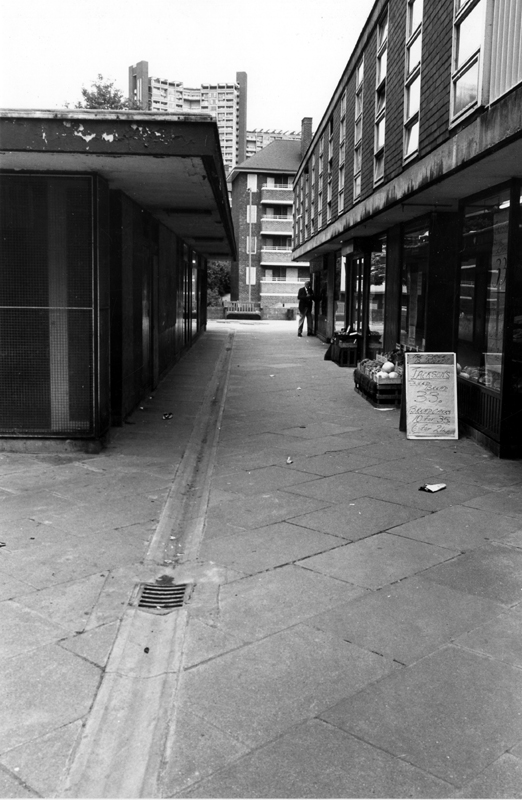 Shops in The Pavement, Park Hill Flats