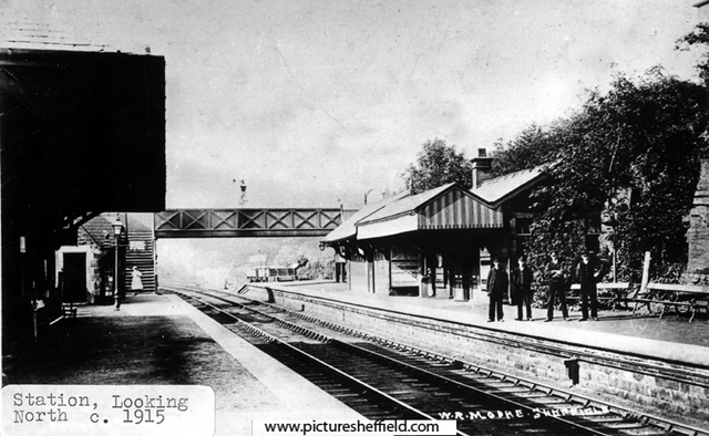 Oughtibridge Station looking north, c.1915