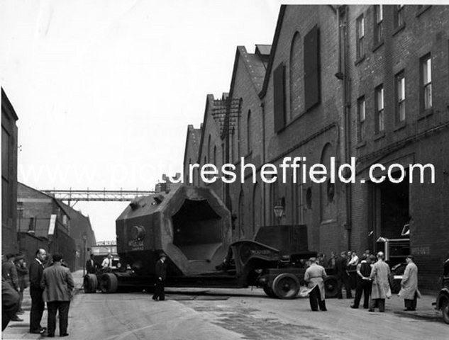 Thomas Firth and John Brown Ltd., transporting a large casting