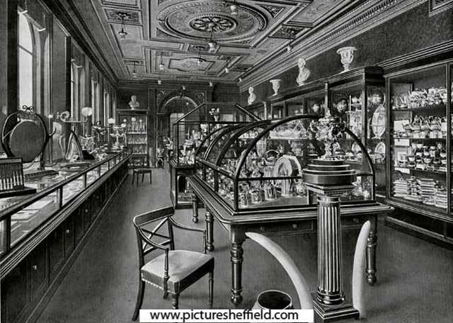 Second showroom at No. 6 Norfolk Street, Joseph Rodgers and Sons Ltd, cutlery manufacturers