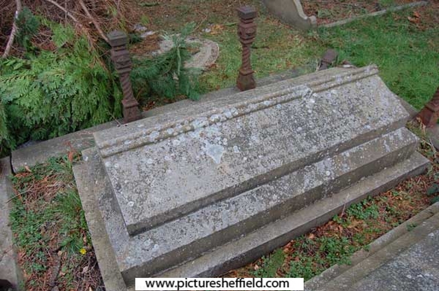 Gravestone of Captain Thomas Christian Rycroft, Dore churchyard