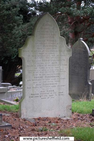 Memorial to Dungworth family, Abbey Lane Cemetery