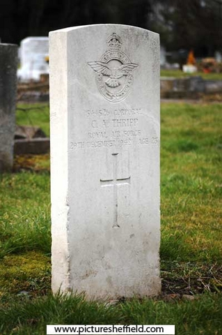 Memorial to Corporal (544526) Cyril Albert Thripp, Royal Air Force, 29 Dec 1942, aged 23, Abbey Lane Cemetery